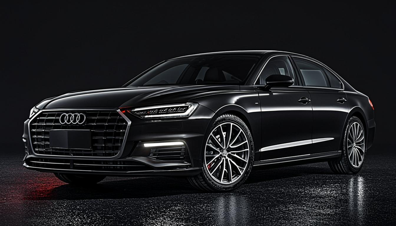 Премиальная Audi на тёмном фоне